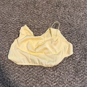 Urban Outfitters Soft Yellow Bandeau Top